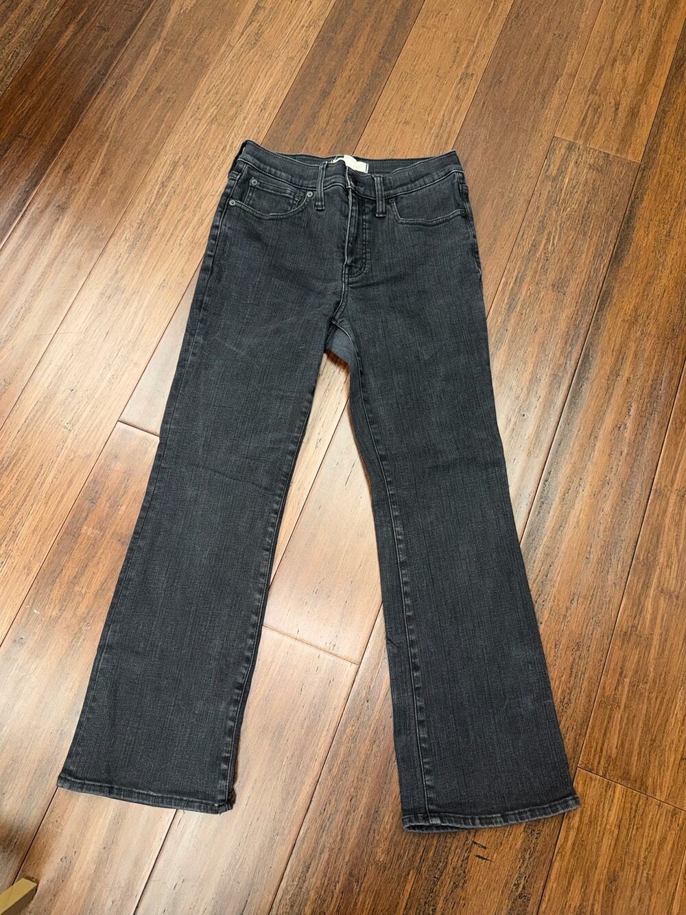 Madewell Kick Out Full-Length Jeans Black Wonens 28
